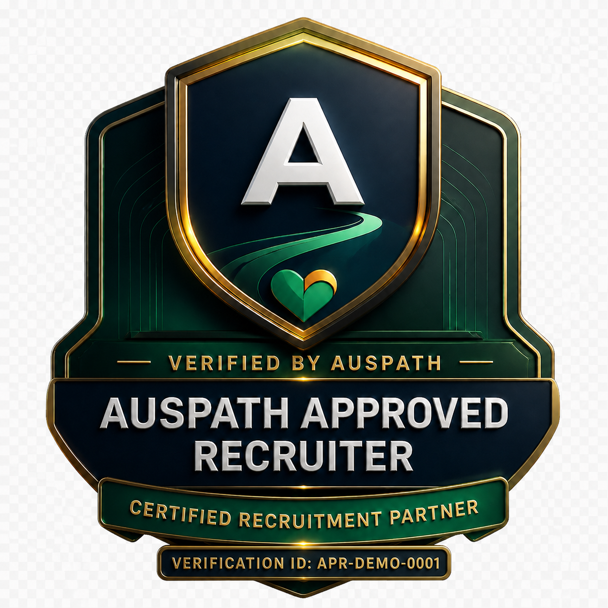 AusPath Approved Recruiter shield badge